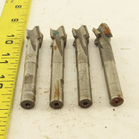0.625" HSS Spiral 4 Flute Reamer 1/2" LOC 3" OAL 3/8" Straight Shank Lot of 4