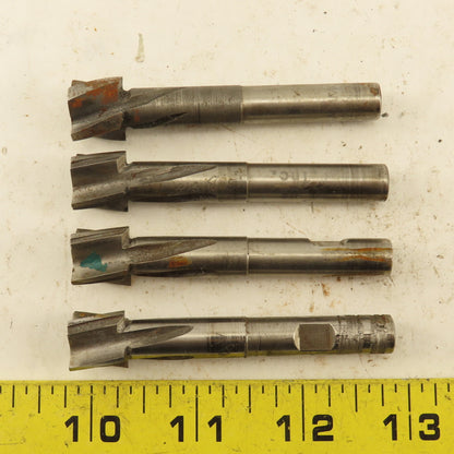 0.625" HSS Spiral 4 Flute Reamer 1/2" LOC 3" OAL 3/8" Straight Shank Lot of 4
