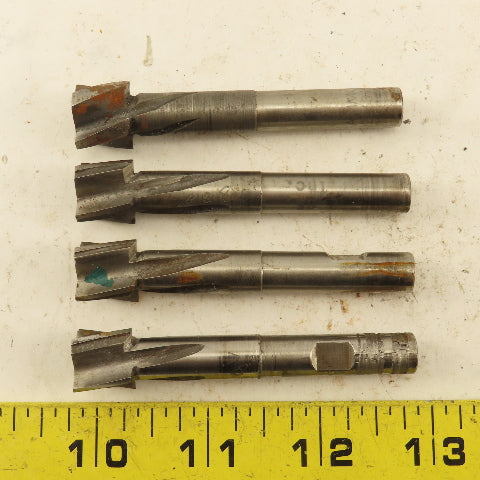 0.625" HSS Spiral 4 Flute Reamer 1/2" LOC 3" OAL 3/8" Straight Shank Lot of 4