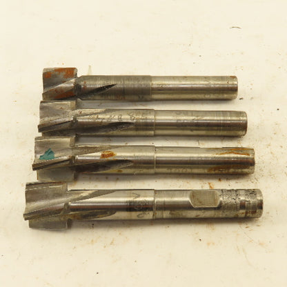 0.625" HSS Spiral 4 Flute Reamer 1/2" LOC 3" OAL 3/8" Straight Shank Lot of 4