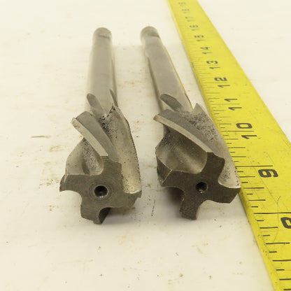 .937" HSS Spiral 4 Flute Reamer 1-3/8" LOC 7" OAL 1/2" Straight Shank Lot of 2