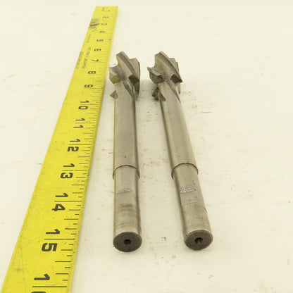 .937" HSS Spiral 4 Flute Reamer 1-3/8" LOC 7" OAL 1/2" Straight Shank Lot of 2
