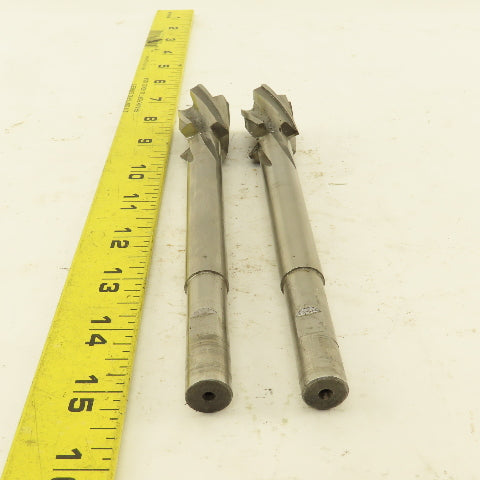 .937" HSS Spiral 4 Flute Reamer 1-3/8" LOC 7" OAL 1/2" Straight Shank Lot of 2