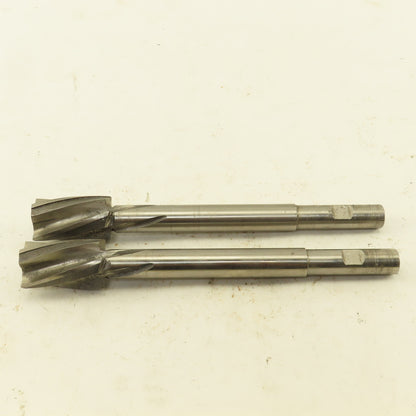 .937" HSS Spiral 4 Flute Reamer 1-3/8" LOC 7" OAL 1/2" Straight Shank Lot of 2