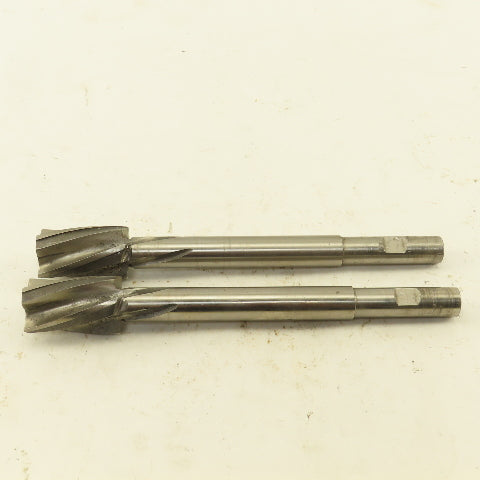.937" HSS Spiral 4 Flute Reamer 1-3/8" LOC 7" OAL 1/2" Straight Shank Lot of 2