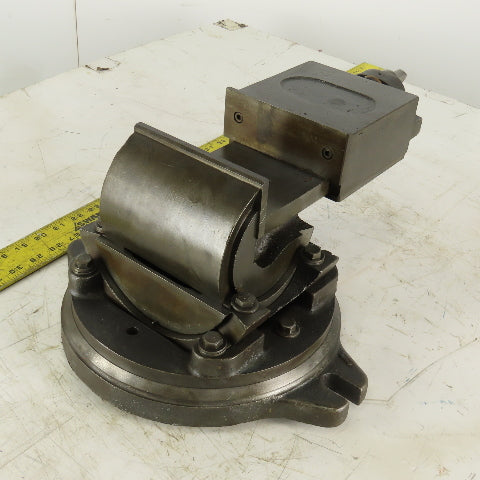 5-1/4" Tilting 3 Axis Swivel Machine Milling  Vise 4-1/2" Open 90° 40°