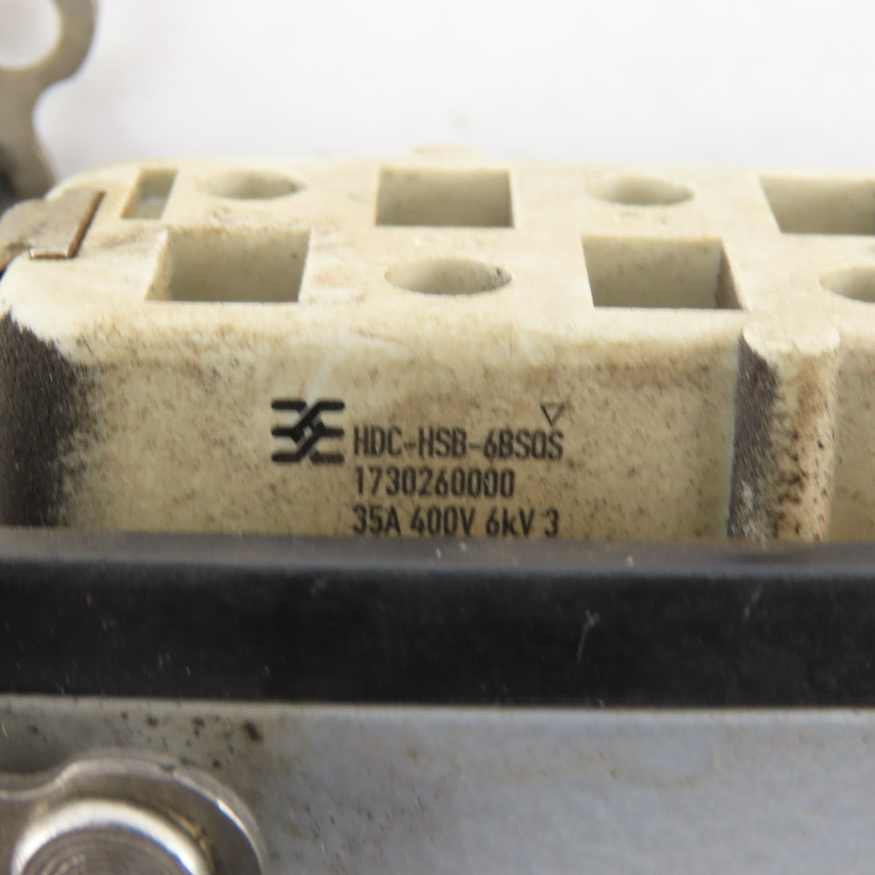 Weidmuller HDC-HSB-6BSOS Flange Mount Cam Lock Cable Receptacle 6P 400V