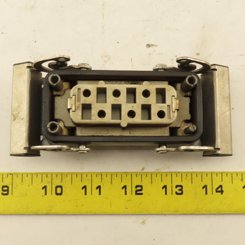 Weidmuller HDC-HSB-6BSOS Flange Mount Cam Lock Cable Receptacle 6P 400V
