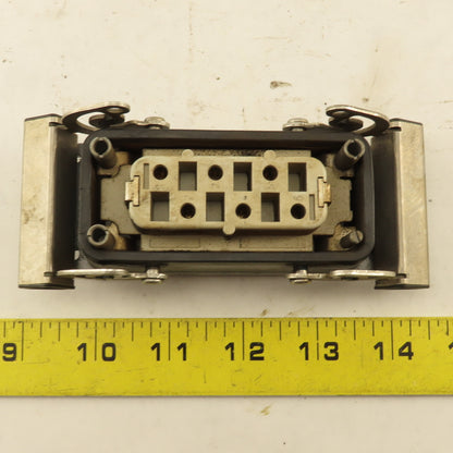 Weidmuller HDC-HSB-6BSOS Flange Mount Cam Lock Cable Receptacle 6P 400V