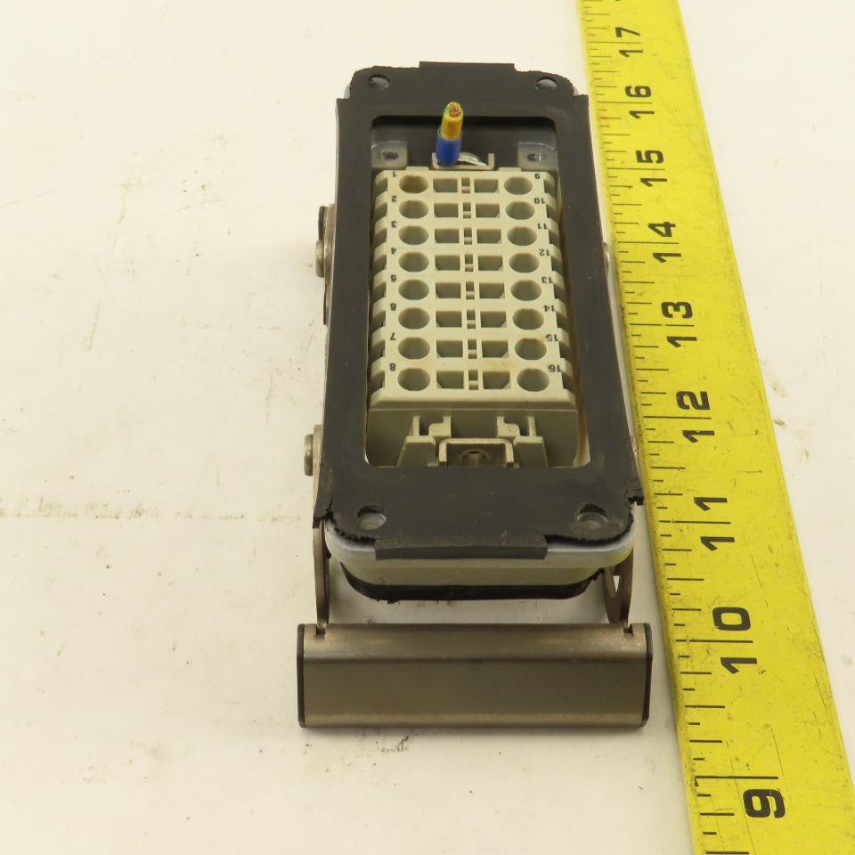 Weidmuller Flange Mount Bulkhead Cable Connector 600V 16P Female