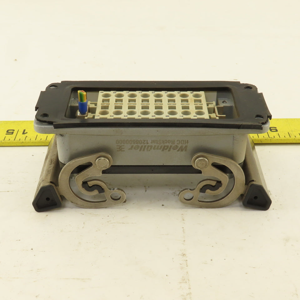 Weidmuller Flange Mount Bulkhead Cable Connector 600V 16P Female