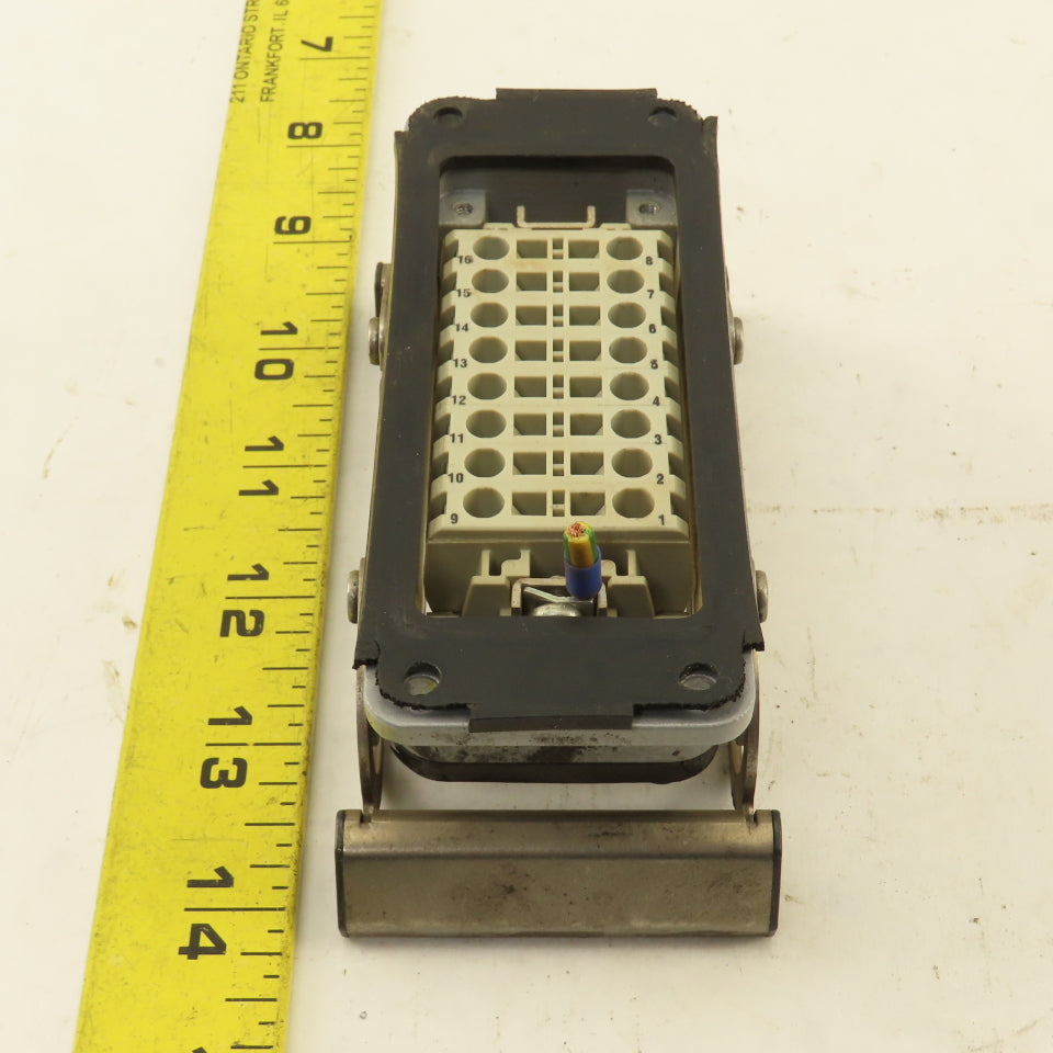 Weidmuller Flange Mount Bulkhead Cable Connector 600V 16P Female