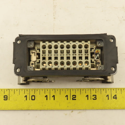 Weidmuller Flange Mount Bulkhead Cable Connector 600V 16P Female