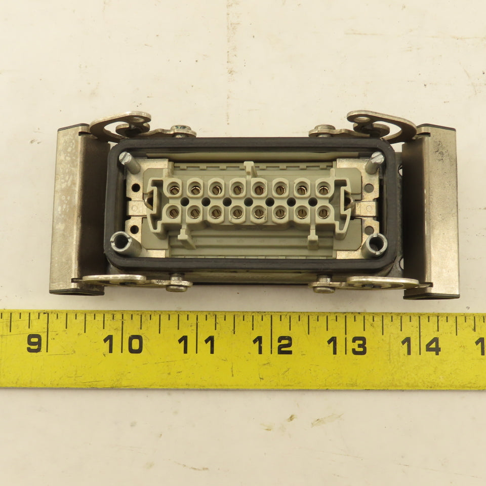 Weidmuller Flange Mount Bulkhead Cable Connector 600V 16P Female