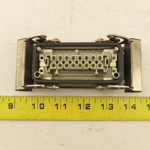 Weidmuller Flange Mount Bulkhead Cable Connector 600V 16P Female