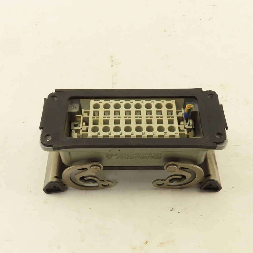 Weidmuller Flange Mount Bulkhead Cable Connector 600V 16P Female