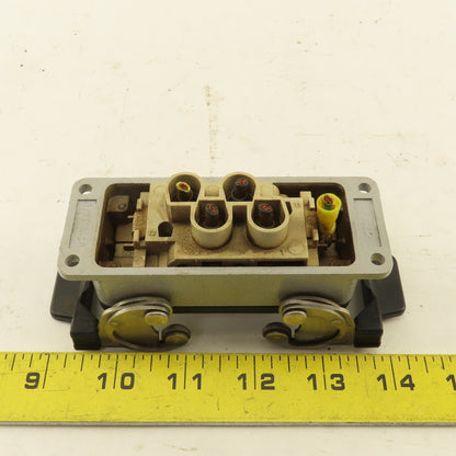 ILME Flange Mount Bulkhead Cable Connector 600V 4P Female