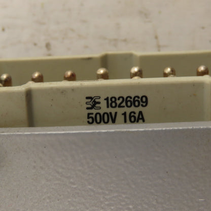 Weidmuller 182669 500V 16 Pin Male Connector Angle Side Entry Hood Assembly