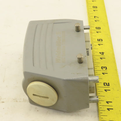 Weidmuller 182669 500V 16 Pin Male Connector Angle Side Entry Hood Assembly