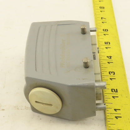 Weidmuller 182669 500V 16 Pin Male Connector Angle Side Entry Hood Assembly