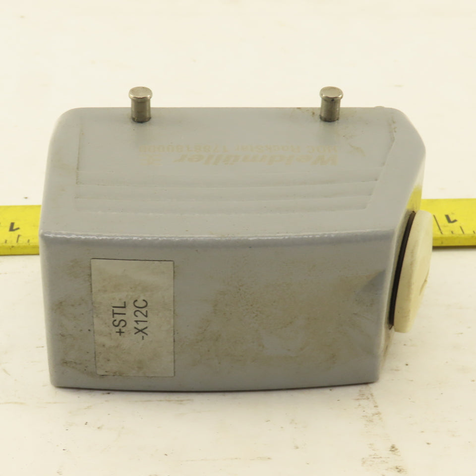 Weidmuller 182669 500V 16 Pin Male Connector Angle Side Entry Hood Assembly