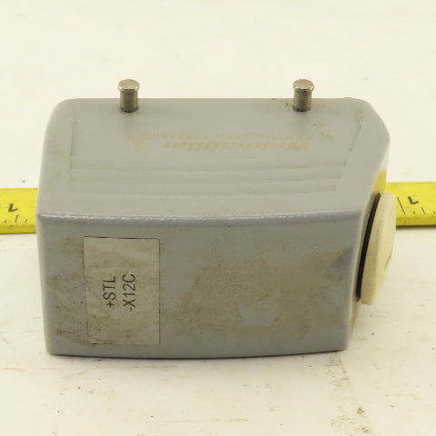 Weidmuller 182669 500V 16 Pin Male Connector Angle Side Entry Hood Assembly