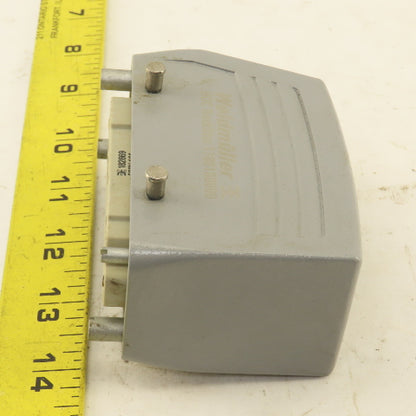 Weidmuller 182669 500V 16 Pin Male Connector Angle Side Entry Hood Assembly