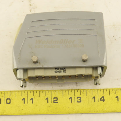 Weidmuller 182669 500V 16 Pin Male Connector Angle Side Entry Hood Assembly