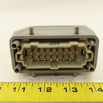 Weidmuller 182669 500V 16 Pin Male Connector Angle Side Entry Hood Assembly