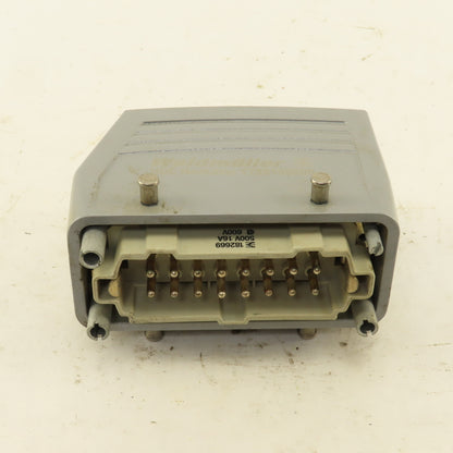 Weidmuller 182669 500V 16 Pin Male Connector Angle Side Entry Hood Assembly