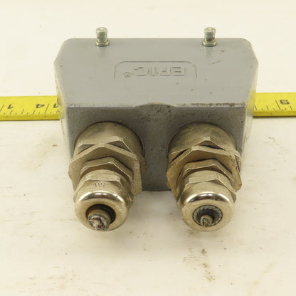 Epic H-BE 16 SS 400V 16 Pin Male Connector Top Entry Hood Assembly