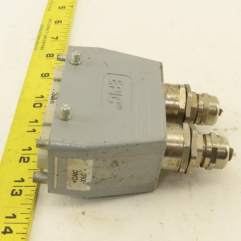 Epic H-BE 16 SS 400V 16 Pin Male Connector Top Entry Hood Assembly