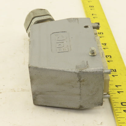 Epic CXM 4/2 600V 4 Pin Male Connector Angle Side Entry Hood Assembly