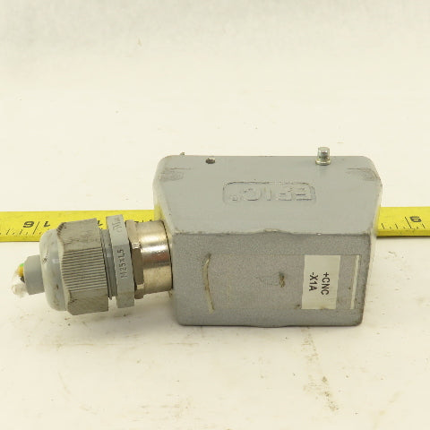 Epic CXM 4/2 600V 4 Pin Male Connector Angle Side Entry Hood Assembly