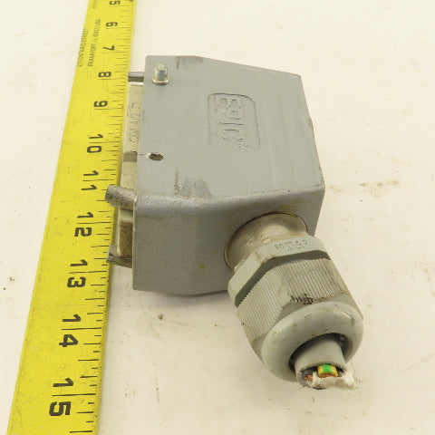 Epic CXM 4/2 600V 4 Pin Male Connector Angle Side Entry Hood Assembly