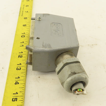 Epic CXM 4/2 600V 4 Pin Male Connector Angle Side Entry Hood Assembly