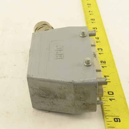 Epic H-BE 16 SS 500V 16 Pin Male Connector Side Entry Hood  Assembly
