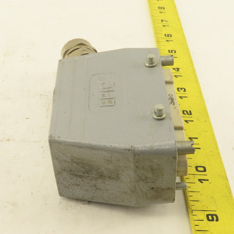 Epic H-BE 16 SS 500V 16 Pin Male Connector Side Entry Hood  Assembly