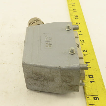 Epic H-BE 16 SS 500V 16 Pin Male Connector Side Entry Hood  Assembly