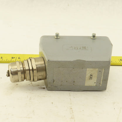 Epic H-BE 16 SS 500V 16 Pin Male Connector Side Entry Hood  Assembly