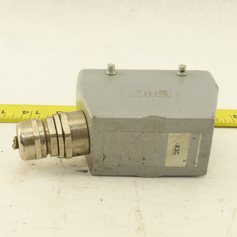 Epic H-BE 16 SS 500V 16 Pin Male Connector Side Entry Hood  Assembly