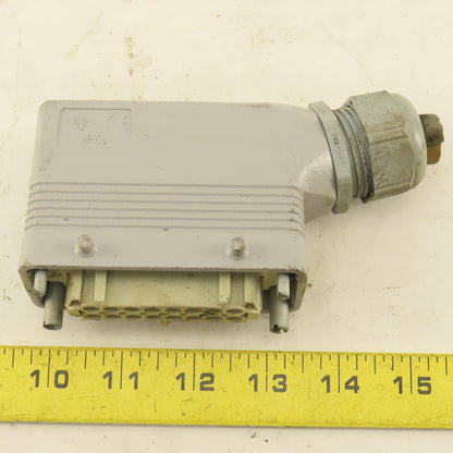 ILME 500V 16 Pin Female Connector Angle Side Entry Hood  Assembly