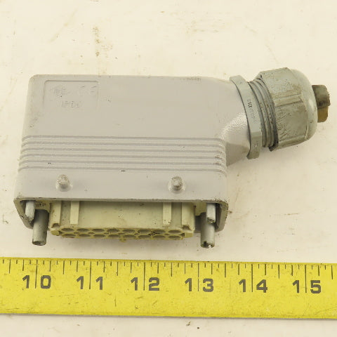 ILME 500V 16 Pin Female Connector Angle Side Entry Hood  Assembly