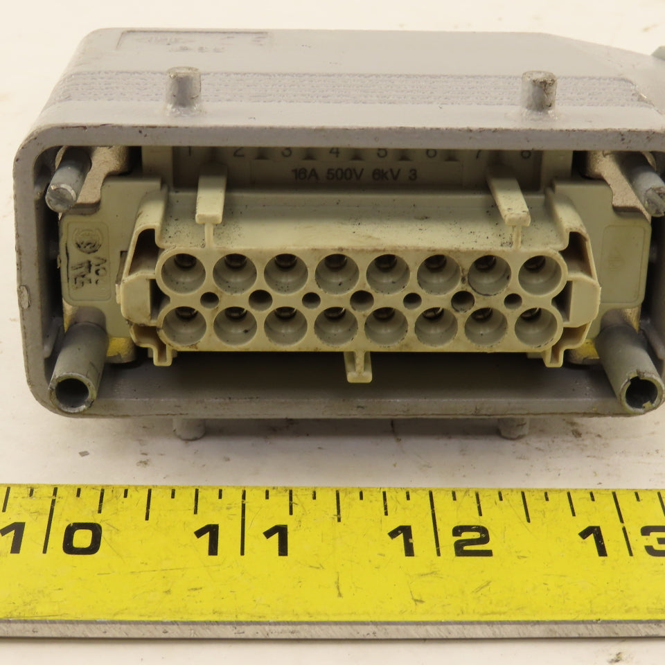 ILME 500V 16 Pin Female Connector Angle Side Entry Hood  Assembly