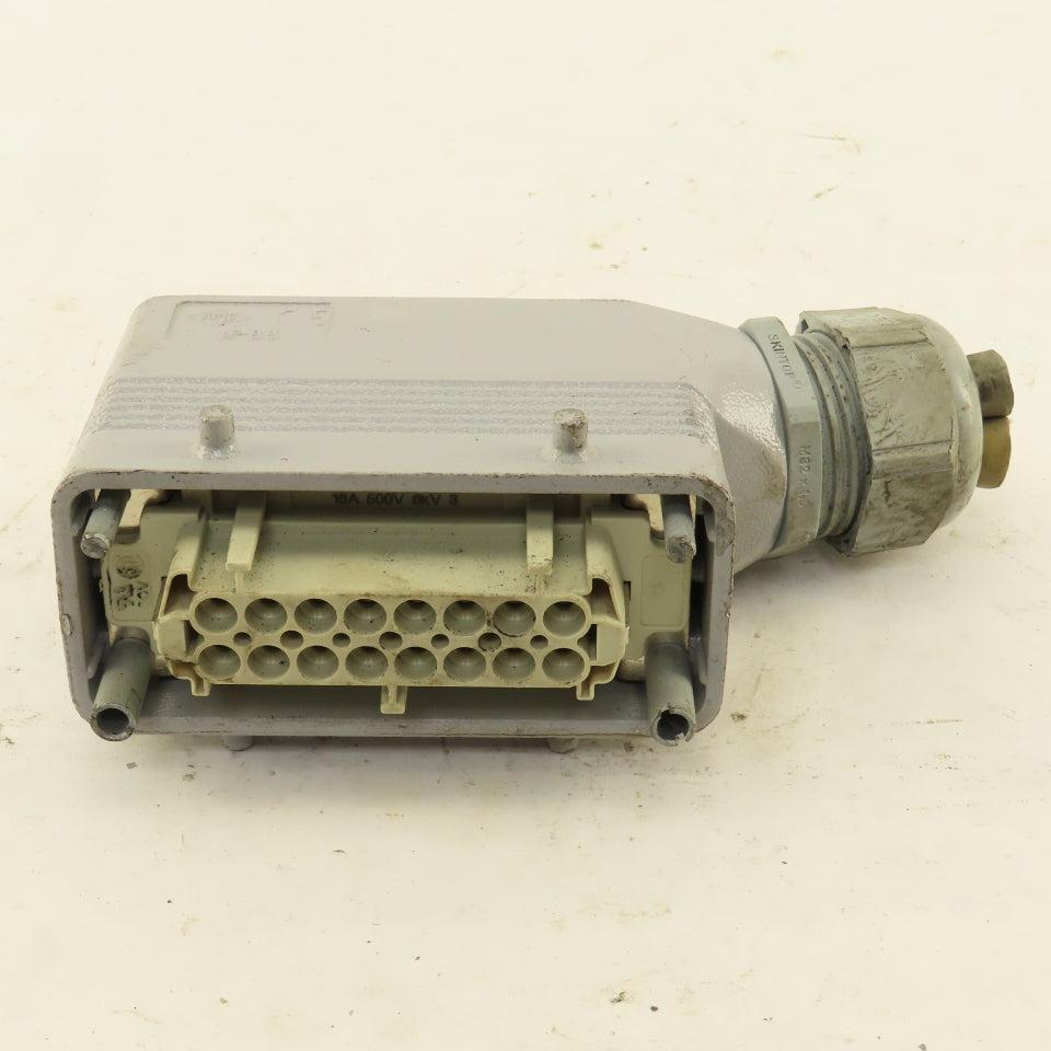 ILME 500V 16 Pin Female Connector Angle Side Entry Hood  Assembly