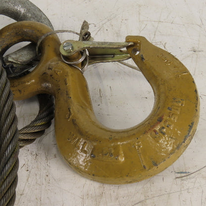 John Sakash 1/2" Wire Rope Sling Single Leg W/ Hook 1.9-5.1 Ton MAX 15'
