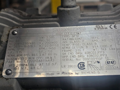 Viking Pump LQ4124B 3" Positive Displacement Cast Iron Pump Assembly 7.5Hp 3ph