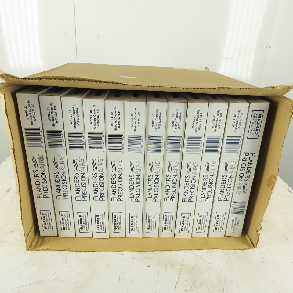 Flanders Model 40 Pleated Air Filter 16x24x2 Standard Capacity Lot of 12