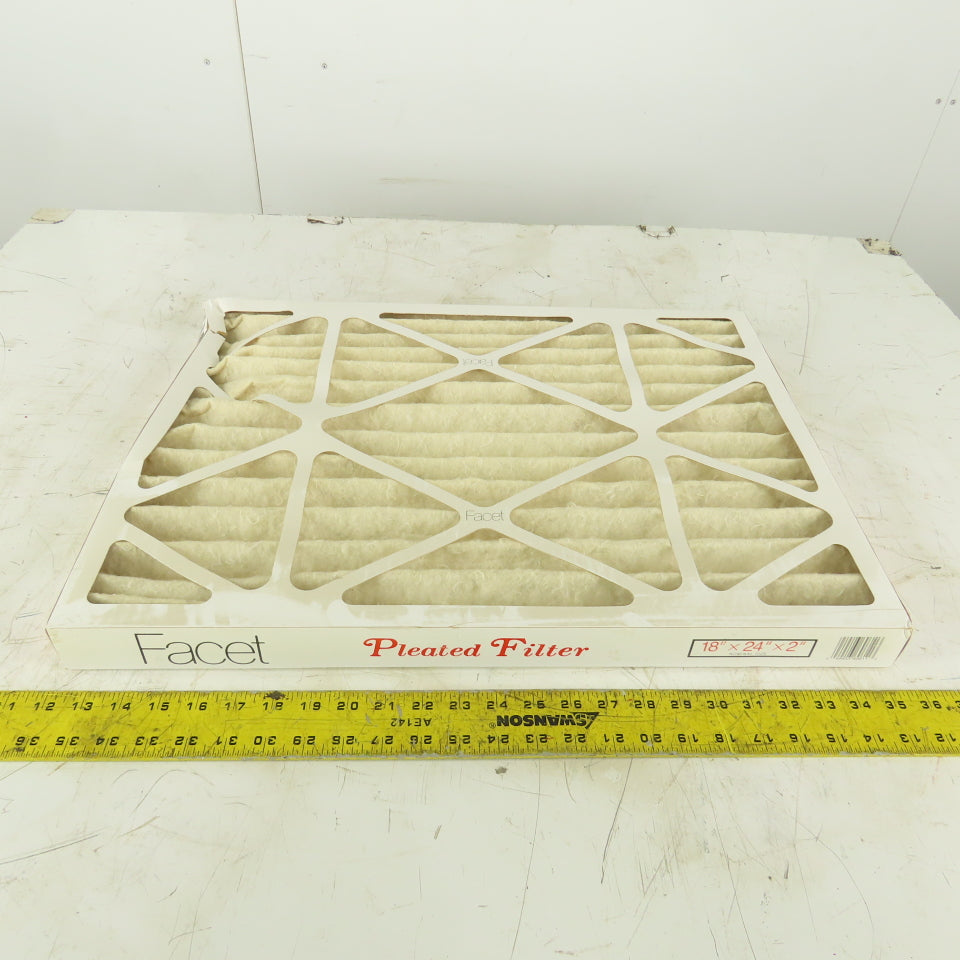 Facet FME 40 Pleated Air Filter 18x24x2 Heavy Duty Extended Life Lot of 12