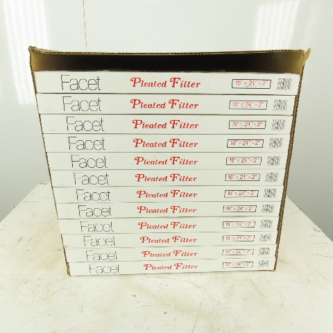 Facet FME 40 Pleated Air Filter 18x24x2 Heavy Duty Extended Life Lot of 12